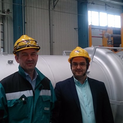 At inspection of tube heat exchangers, China